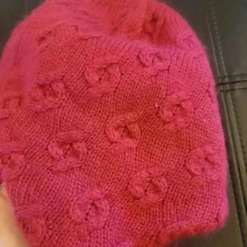 Bula Girl’s Hot Pink Acrylic Knit Peruvian Style Fleece Lined Winter Hat